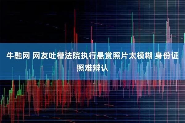 牛融网 网友吐槽法院执行悬赏照片太模糊 身份证照难辨认